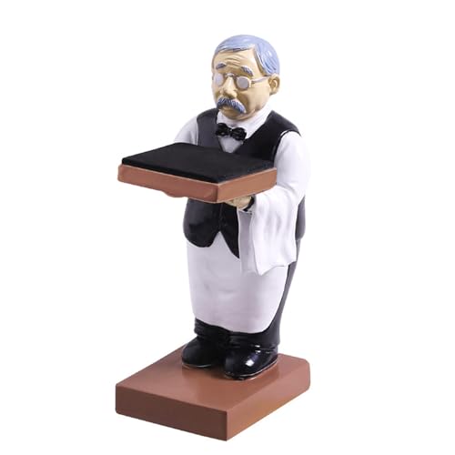 Washranp Uhrenständer, alter Butler-Uhrenständer für Herren, Harz, alte Haushälter-Figur, dekorativer Uhrenhalter für Schmuck, Uhren, Armbänder, Halsketten, XL (H: 13,5 cm)