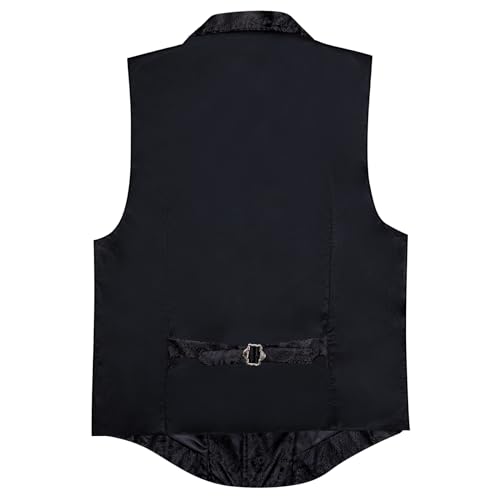 Barry.Wang Mens Victorian Suit Vest Paisley Steampunk Gothic Waistcoat Retro Lapel Collar Formal Tuxedo Vests Prom Wedding4