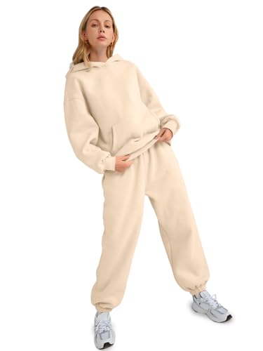 Image of AUTOMET Womens 2 Piece Lounge Sweatsuit Fall Fashion Matching Sweat Sets | Oversized Fall Hoodies & Baggy Jogger Sweatpants Fashion 2026 Outfits