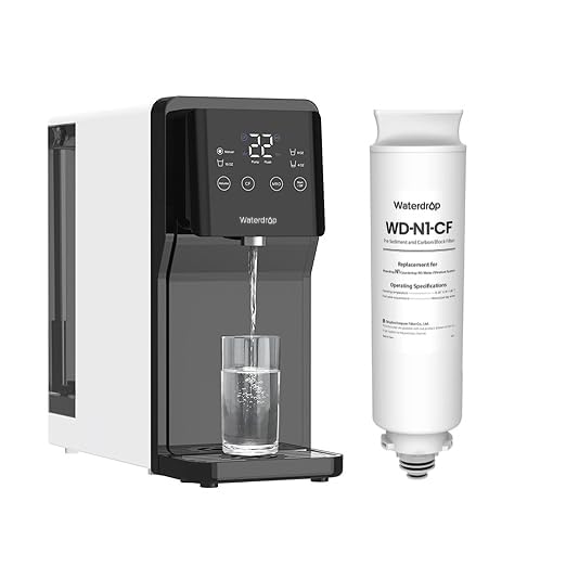 Waterdrop WD-N1-CF Water Filter, Replacement for N1 Countertop Reverse Osmosis System, 6-Month Lifetime
