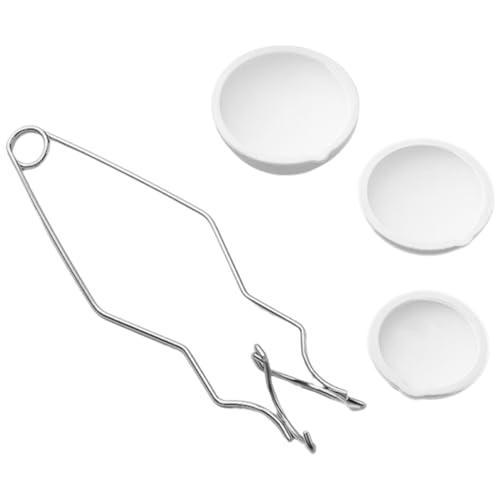 Beatifufu Gold Refining Crucible Tongs Set Metal Smelting Tool Crucible Clamp for Melt Dish Laboratory Accessories