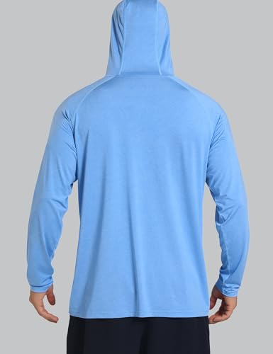 Light Face Men's UPF 50+ Sun Protection Hoodie Shirts Long Sleeve Rash Guard Fishing Hiking SPF UV Shirt Quick Dry2