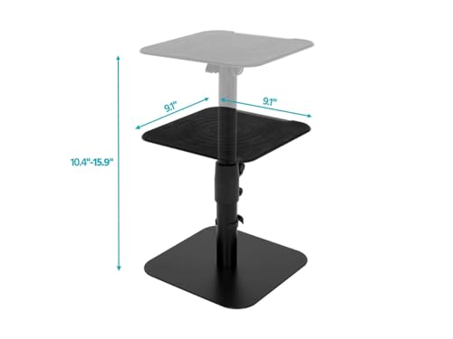 Monoprice Desktop Freestanding Speaker Stands Pair Adjustable with Cable Management, for Medium/Large Bookshelf Studio Monitor Speakers by Monoprice - Image 3