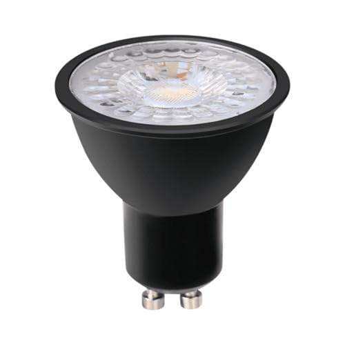CALEX LED foco, GU10, negro, luz blanca de 2700 K, con sensor día y noche, para interiores y exteriores