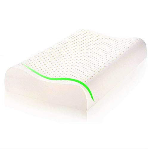 CLOEN Almohada Latex | 100% de látex Natural | Orificios Ultra Transpirables | Termorreguladora | Antiácaros e Hipoalergénica | Cervical | Fabricación Nacional | Model Latex Pillow (Cervical)