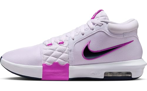 Nike Lebron Witness VIII Tênis unissex adulto com cadarço, Barely Grape/Hyper Violet/Light Bone / Obsidiana, 45 BR