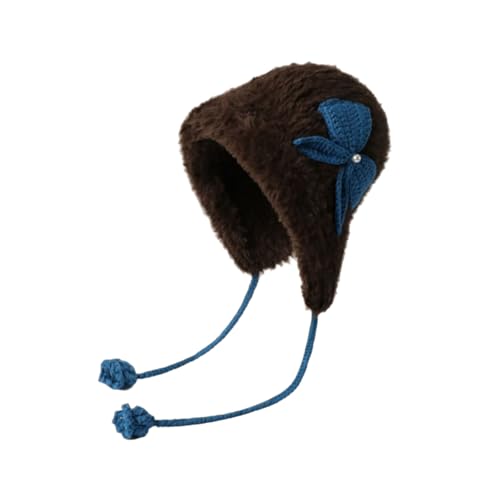 Chapeau épais des rabats d'oreille d'hiver protégeant du vent et du gel pour femme