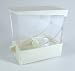 WHITE Professional Dental Cotton Roll Dispenser Holder Organizer Deluxe with pull-out tray