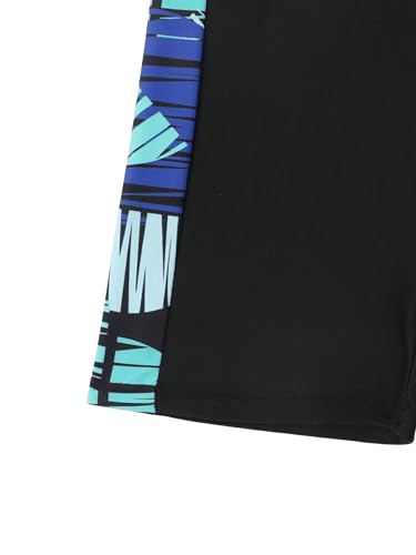 OYOANGLE Boy's Swim Trunks Printed Elastic Waist Summer Beach Shorts Bathing Suit4