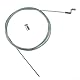 Gaszug für Rasenmäher, 200 cm, Z-Haken, Stahl, Rasenmäher, Motorbremse, Radantrieb, Gaszug, Reparaturset, passend für die meisten motorisierten Gartenmaschinen