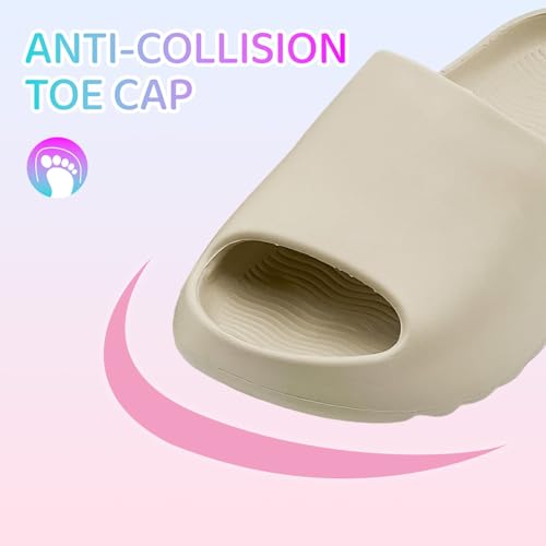 Image of Cloud Slides for Kids,Boys Girls Shower Slippers Bathroom Pool Sandals,Toddler Home House Open Toe Comfy Thick Sole Slippers,Summer Non-Slip Beach Shoes