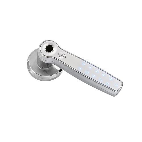 Serrure d'empreinte digitale biométrique blanche TTlock avec clé de secours - 2