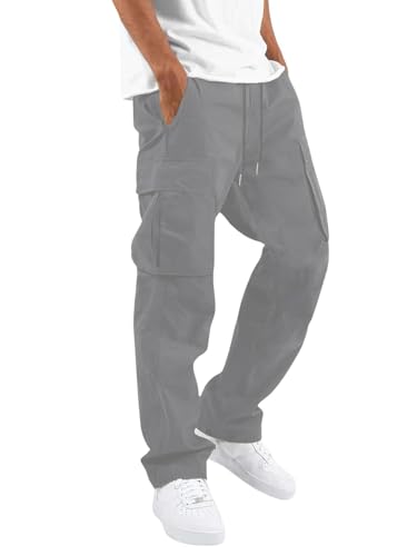 Image of LookMark Men's Cargo Pants Stylish and Comfortable | Men's Cargo Pants with Multiple Pockets | Ideal for Casual Wear, Outdoor Activities, and Everyday Use