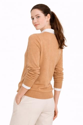Image of Cashmeren Women's Basic Crewneck Sweater 100% Pure Cashmere Long Sleeve Round Neck Pullover