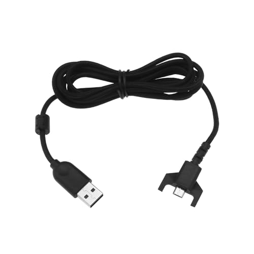 EMSea USB Ladekabel kompatibel mit Logitech G403 G900 G903 G703 G PRO Kabellose Maus und Tastatur Kabel Länge 1,8m Schwarz Geflochtenes USB Maus Kabel