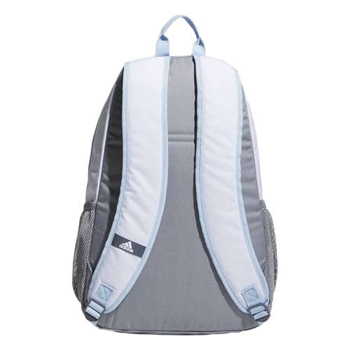 Image of adidas Foundation Backpack, Twill White /Pink Spark /Grey, OSFA
