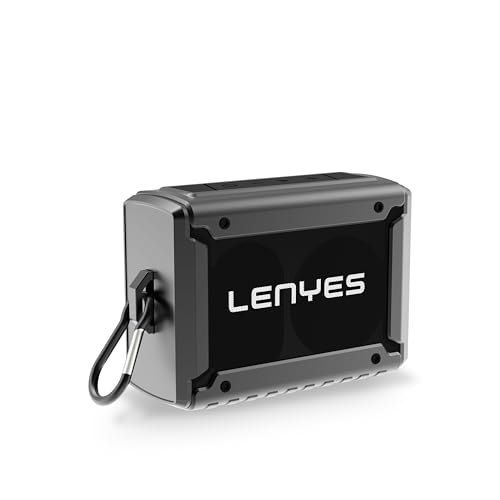 Image of Lenyes S221, Wireless Bluetooth Portable Speaker, 360 Degree Sound, 10W Output, 3 Hours Playtime, Bluetooth v5.0, Aux /TF Card /USB Input, TWS Function, Type-C Charging Port, with Carrying Hook (Grey)