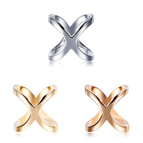 Image of 2 Pcs Scarf Ring Clips for Women Metal Shirt Tightener Cinch Buckle for Silk Scarf Shawl Blouse Sweater T Shirt Clothing Accessories