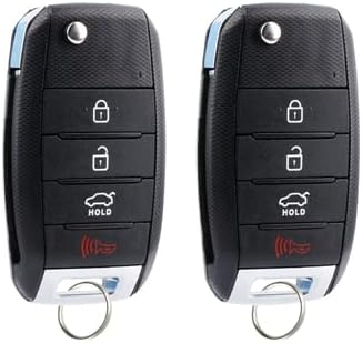 KeylessOption 2 Flip Key Fob Keyless Entry Remote for 2014-2015 Kia Sorento SUV (Black, ABS Material, TQ8-RKE-3F05 or 95430-1U500)