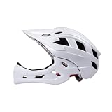 Wswqop Kinderfahrradhelm, Integralhelm Und Halbschalenhelm, Komfortabler Rennradhelm Zum Radfahren, Weiß