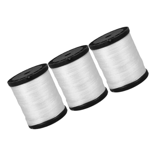 SHOWERORO Hilo de Nylon para Trabajo de Construcción – Cuerda de Nylon Fuerte y Flexible, Color Blanco, 3 Rollos (70 Piezas, 0.195kg) – Hilo para Albañilería y Construcción Exterior miniatura 1