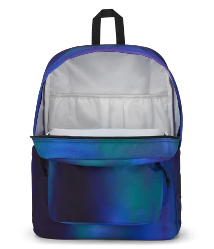 Image of JanSport SuperBreak Plus Backpack with Padded 15-inch Laptop Sleeve and Integrated Bottle Pocket - Spacious and Durable Daypack for Work and Travel - Dark Duachrome