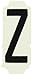 Brady 6450-Z Vinyl (B-933), 2"H Black Condensed Gothic Quik-Align, Legend "Z" (Package of 10)
