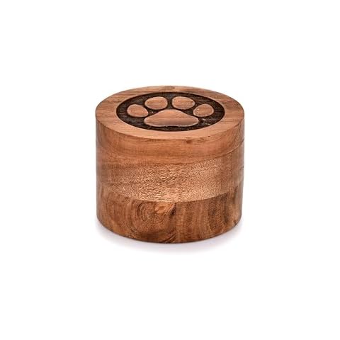 EDHAS Acacia Wood Cremation Urn for Pets Cover