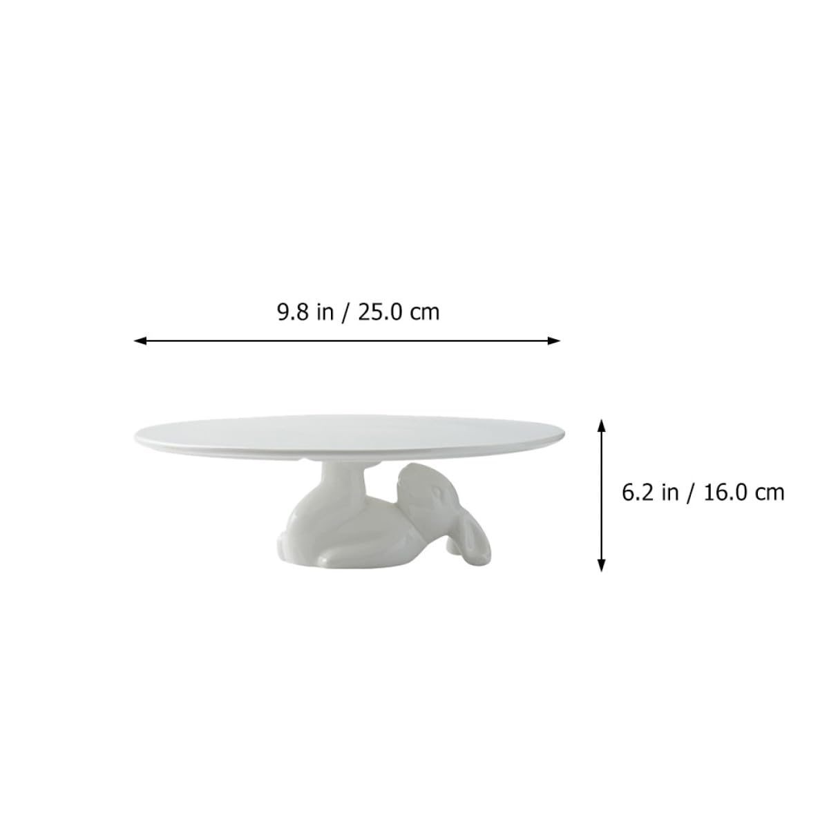 jojofuny 1pièce Présentoir Gâteau Céramique Lapin Plateau à Dessert Antichoc Support Snack pour Anniversaire et Fête à Domicile