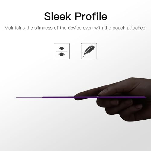 Image of MoKo Adhesive Pencil Case Holder Sticker for Apple Pencil, Deep Purple | Elastic Pencil Pocket Pouch, Adhesive Sleeve, Attached to iPad Case, For Pro /USB-C /1st /2nd Gen and Similarly Stylus Pens