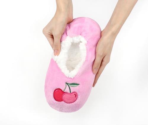 Image of Keyela Women Cozy Warm Slipper Socks, Non Slip Gripper Indoor House Socks | Soft warm cozy fabric, gripper anti-slip bottom for bedroom, lounge and all indoor daily use