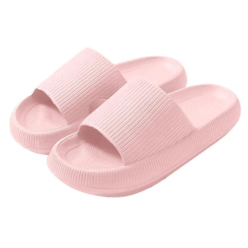 Pillow Slippers for Women and Men Quick Drying Lightweight Non Slip Open-Toe Shower Slippers Comfortable Indoor Home Beach Slides Bathroom Sandals Casual Walking Shoes
