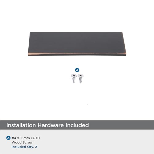 Image of Amerock | Cabinet Pull | Oil Rubbed Bronze | 3 inch (76 mm) Center to Center | Edge Pull | 1 Pack | Drawer Pull | Drawer Handle | Cabinet Hardware
