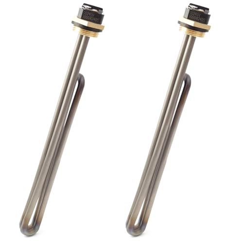 Lisnhlin Titanium HE 90240 Heating Element Replacement for EcoSmart ECO 18 27 36 9KW 240V Tankless Water Heater Element Parts Replaces He 80240 RC04709024S SGB-2903 HA-P004 HA-P005, 2PCS Screw-In