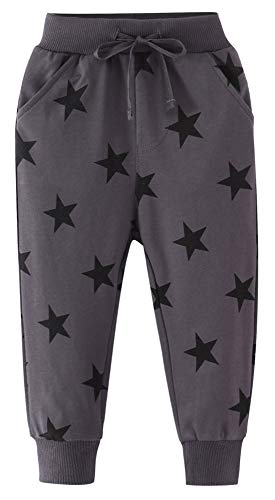 EULLA Toddler Boys' 2-Pack Pull on Fleece Pants Patriotic Election Pants