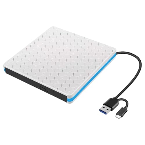 Graveur externe portable USB C et USB pour ordinateur de bureau et PC portable sans lecteur