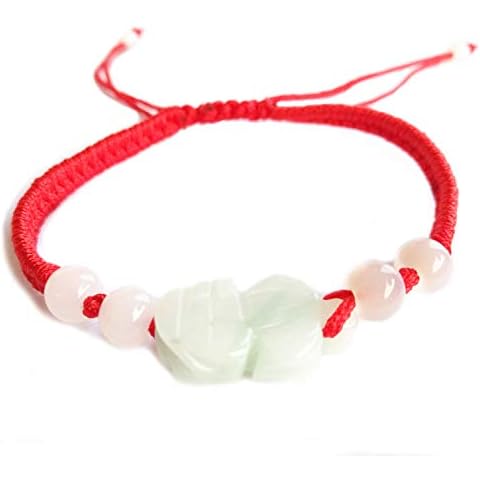 The Best Feng Shui Red String Bracelet with Color Jade Pi Xiu/Pi Yao Bead Lucky Wealthy Amulet Brecelet Jewelry Cover