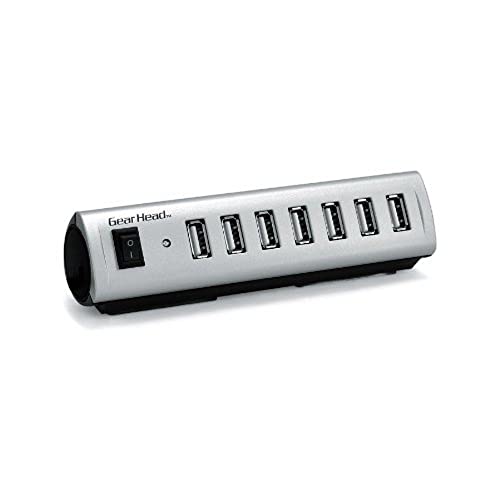 Gear Head USB 2.0 7-Port Hub with Energy Saving Switch (AC Powered) (RoHS) (UH7500ESP)