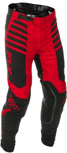 Fly Racing Pantalones Lite para hombre (negro/rojo, US 28)