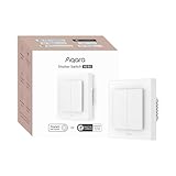 Aqara Rolladenschalter H2 EU, Thread/Zigbee-Protokoll, für Rollläden/Jalousien, 2 Drahtlos-Tasten, Matter, Unterstützt Homekit, Alexa, Home Assistant und Google Home (Neutralleiter Erforderlich)