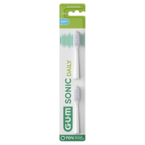 Gum Sonic Daily Spazzolino Batteria Refill White 2 Pezzi