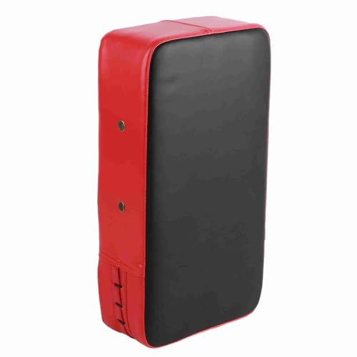 BuyWeek Bouclier de Frappe, Coussin de Frappe en Cuir PU Bouclier de Boxe pour Taekwondo, Arts Martiaux, Kickboxing, Boxe Thaï, Karaté (Rouge)