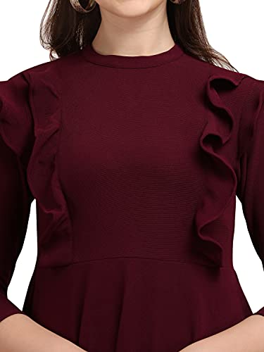 Image of OOMPH! Women's Spandex A-Line Knee-Length Casual Dress