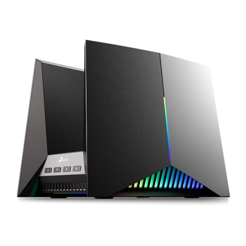TP-Link BE19000 Tri-Band Wi-Fi 7 Gaming Router, up to 19 Gbps, 2× 10G Ports, Quad Acceleration, Game Panel, RGB Lighting, Gaming & Streaming, HomeShield Security, EasyMesh, Smart Home (Archer GE800)