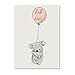 Produktbild Cartoon Ballon Blume Koala Mutter Baby Wandkunst Leinwand Malerei Nordic Poster und Drucke Tier Wandbilder für Kinderzimmer 50x70cm Ungerahmt