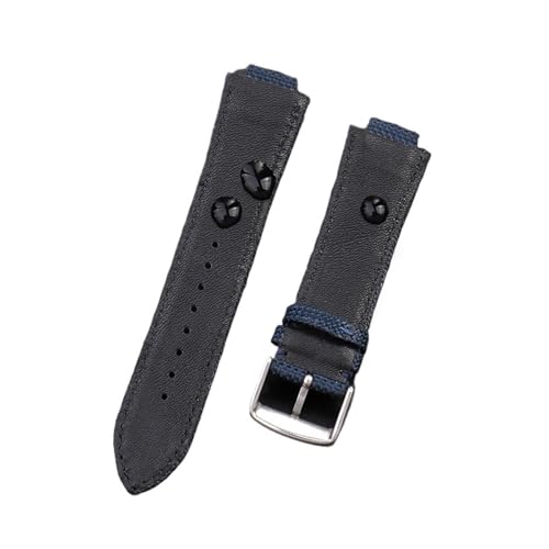 Correa de reloj de cuero y nailon compatible con Casio Edifice EFB-680 ECB-10 3