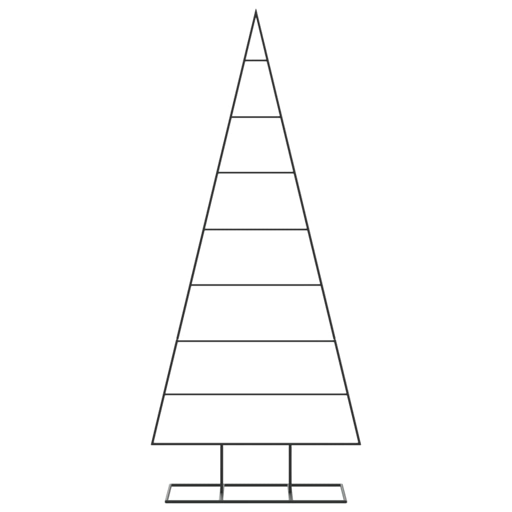 Generico Albero di Natale Decorativo in Metallo Nero 150 cm-4018954