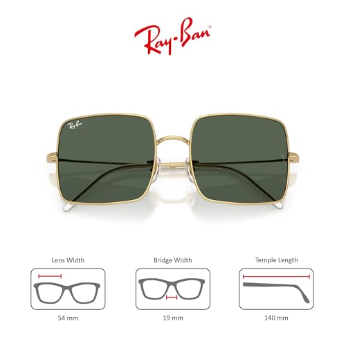 Image of Ray-Ban Sunglasses for Women - 0RBR0104S Square Reversed | Ray-Ban Sunglasses - Non-Polarized Lenses, Metal Frame Designer Sunglasses Womens