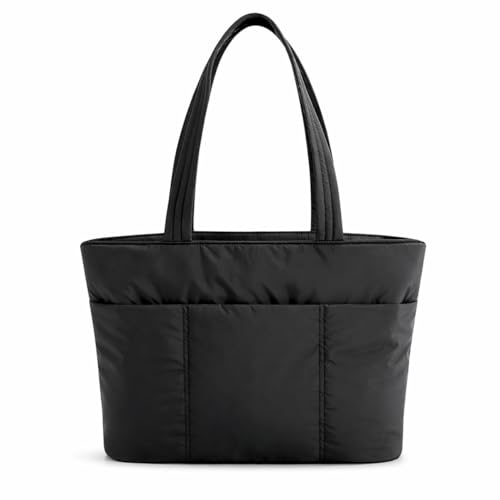 ALWY Bolsa Puffer Feminina Tote Daily Ombro Premium Elegante Espaçosa Prática (Preto)