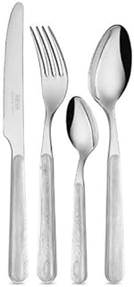 Neva Servizio Posate Set 24 Pezzi Legno Pino Sbiancato